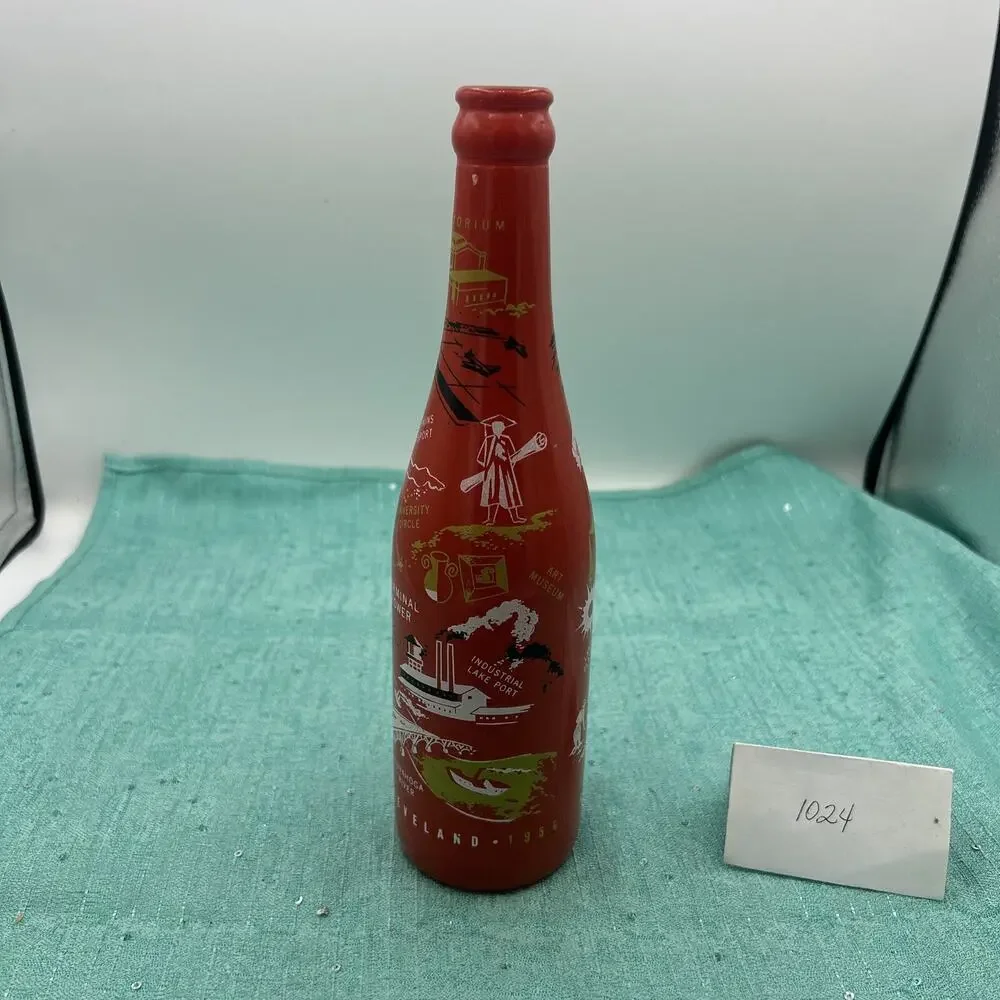 Vintage Cleveland Ohio ABCB Convention Red Owens Illinois Orange Bottle 1956